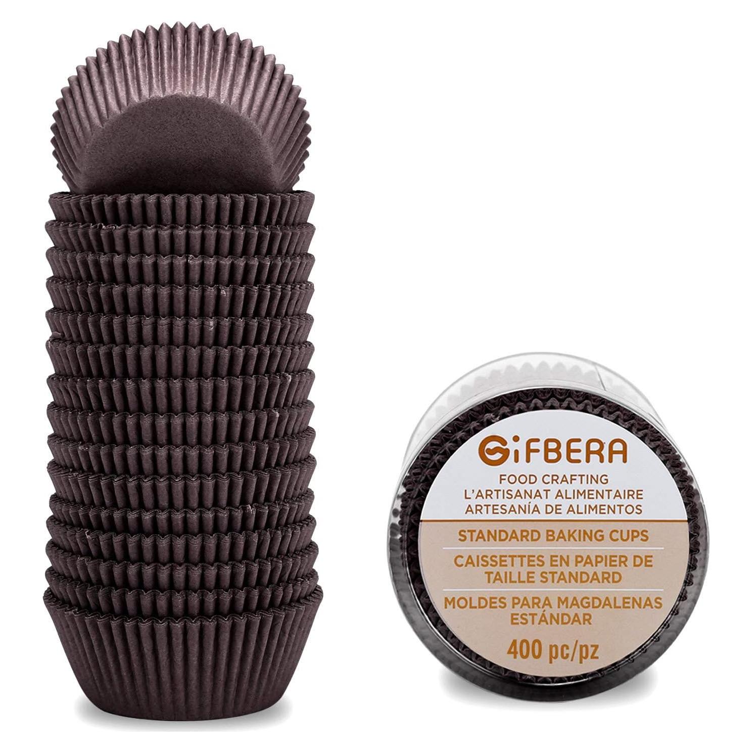 Forros para Cupcakes Estándar GiFBERA 400 Pcs Marrón