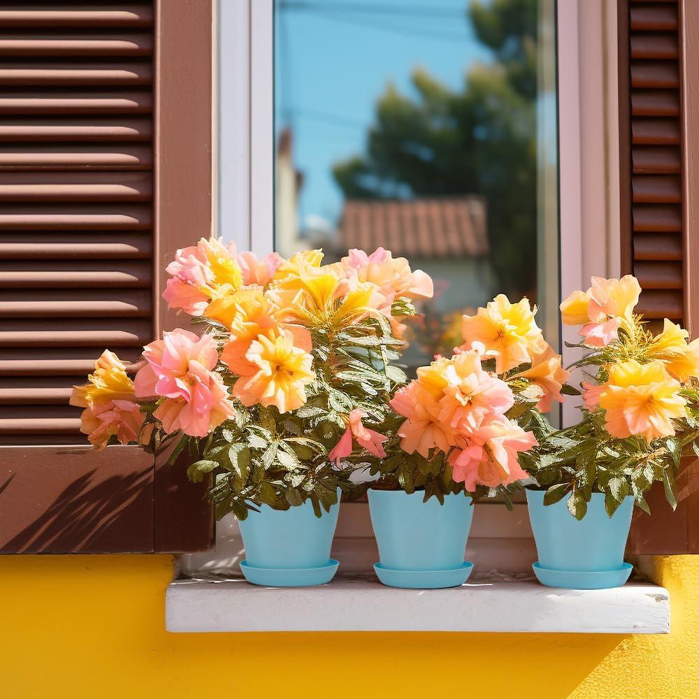 8 Macetas de Plástico Bchjatk 9.6 cm para Plantas