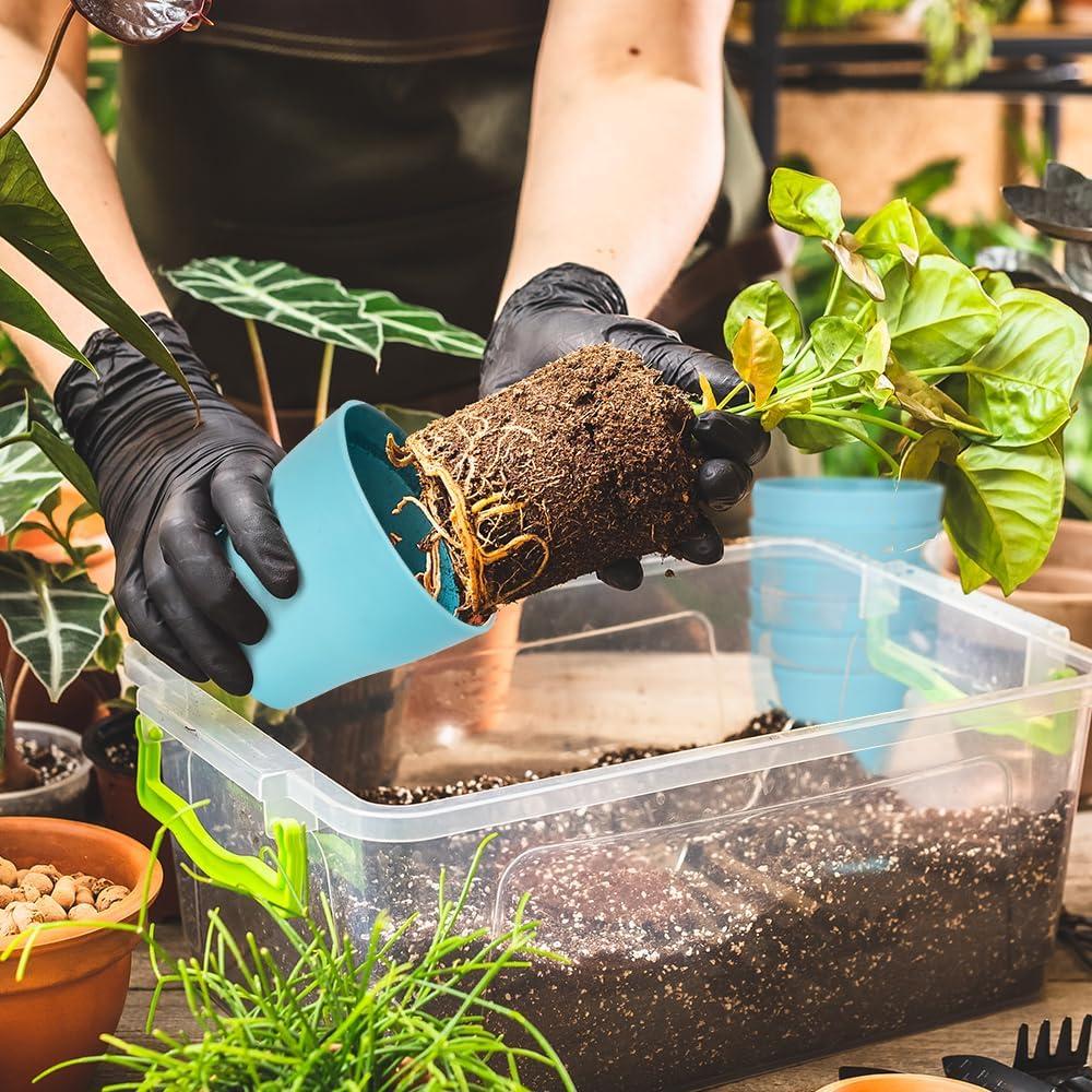 8 Macetas de Plástico Bchjatk 9.6 cm para Plantas