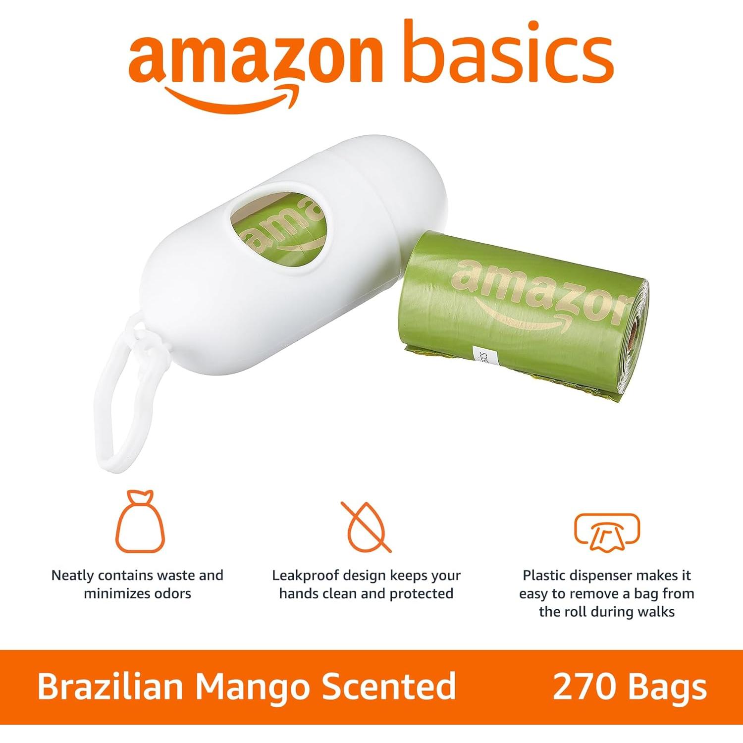 Bolsas de Excremento para Perros Amazon Basics 270 Unidades