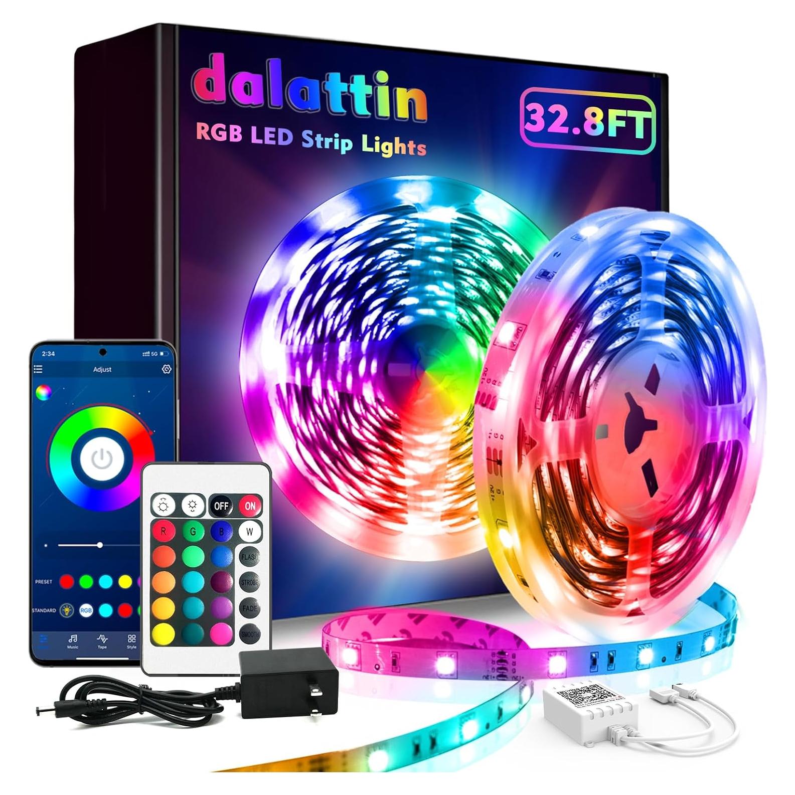 Luces LED RGB Dalattin 10m con Control Remoto y App