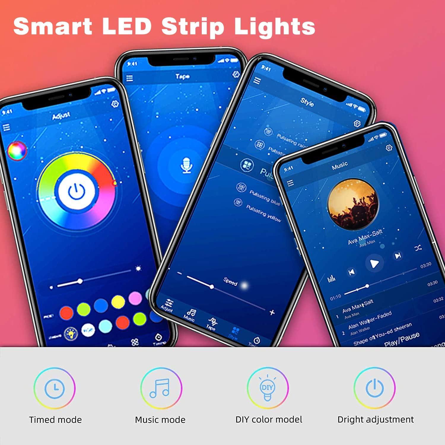 Luces LED RGB Dalattin 10m con Control Remoto y App