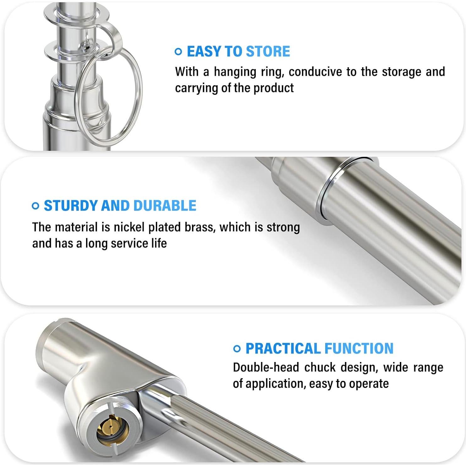 Medidor de Presión de Neumáticos MEANLIN Doble Cabeza 10-150 PSI