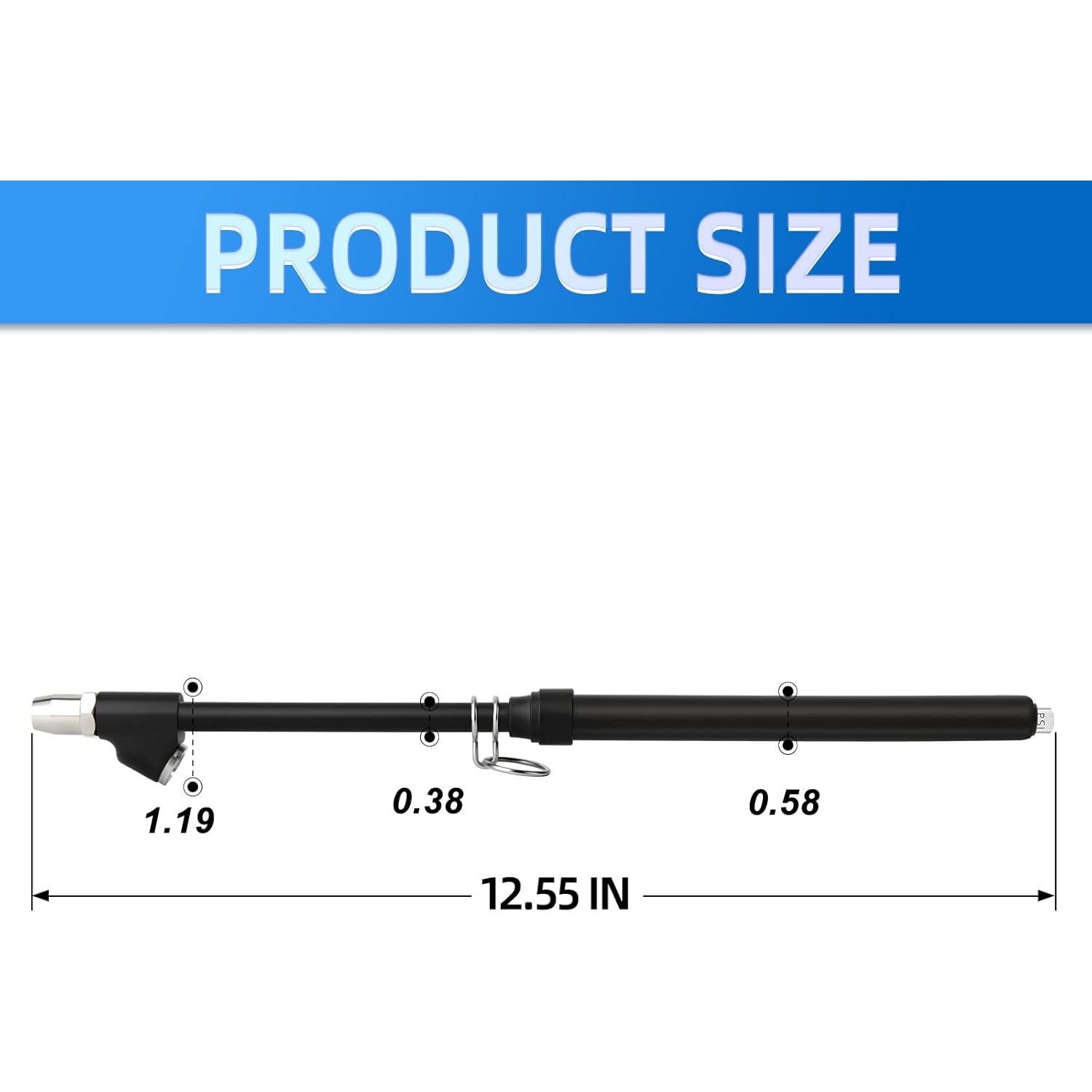 Medidor de Presión de Neumáticos MEANLIN 10-150 Psi Doble Cabeza