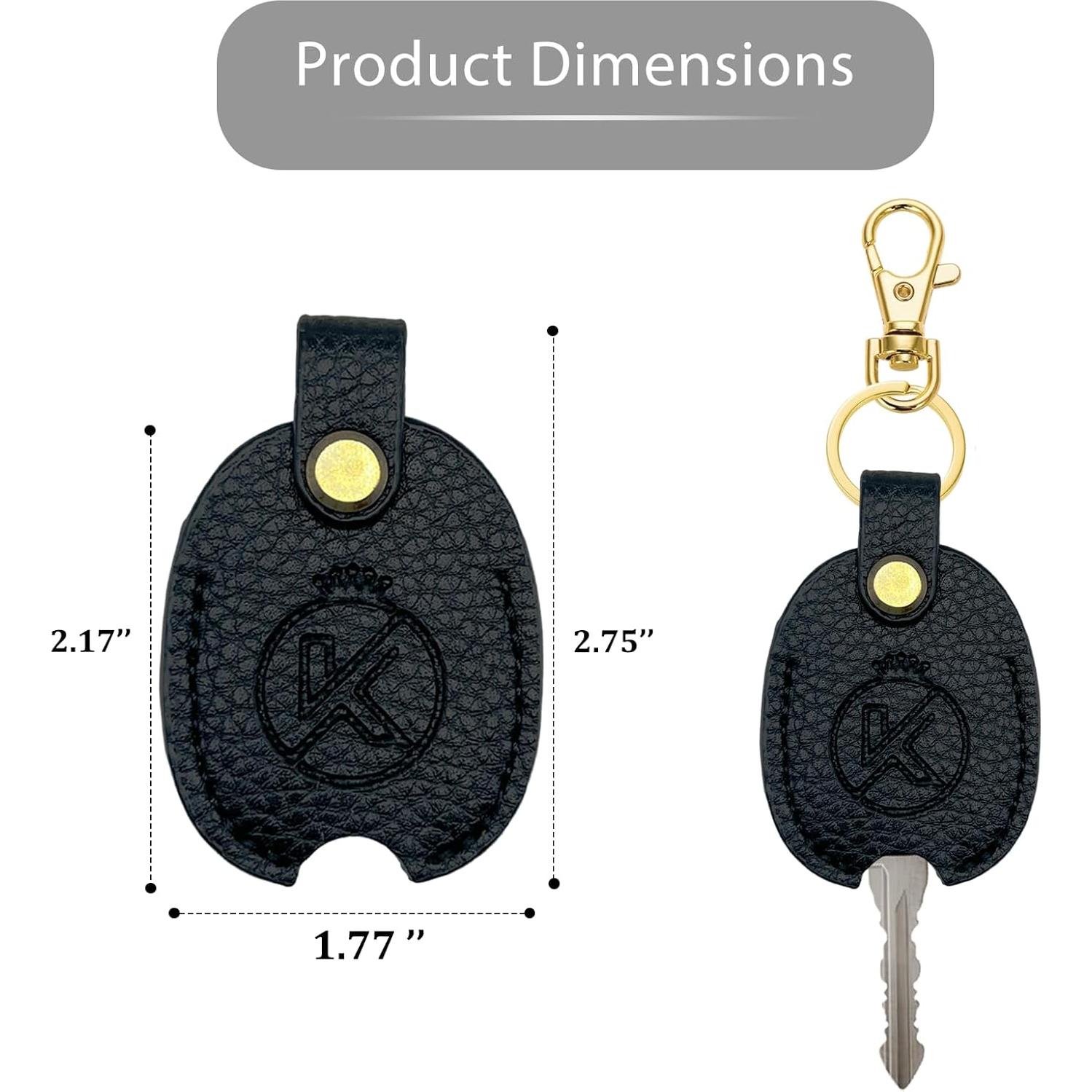 Funda de Llave de Cuero Suave KRSURERICHER Negra para Llaves Rotas