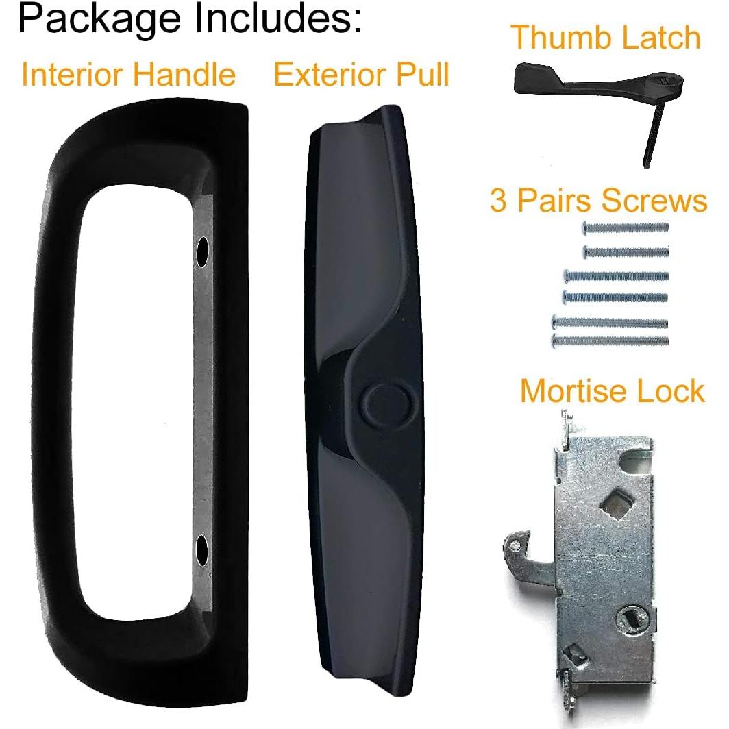 Juego de Manijas para Puerta Deslizante HauSun Negro