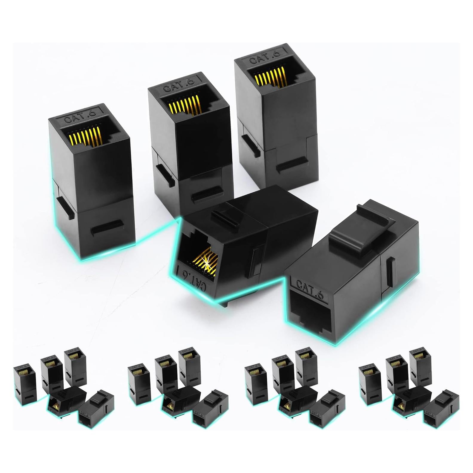 Acoplador RJ45 Rapink Hembra a Hembra Cat6 - Paquete de 25