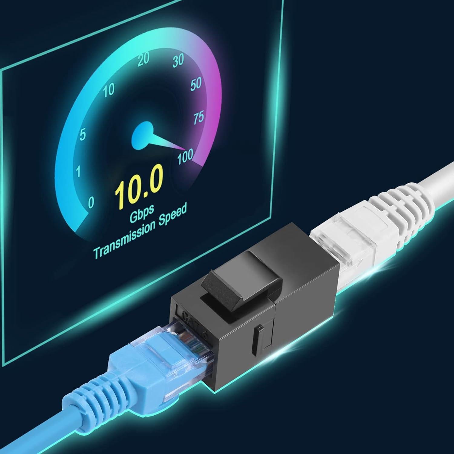 Acoplador RJ45 Rapink Hembra a Hembra Cat6 - Paquete de 25