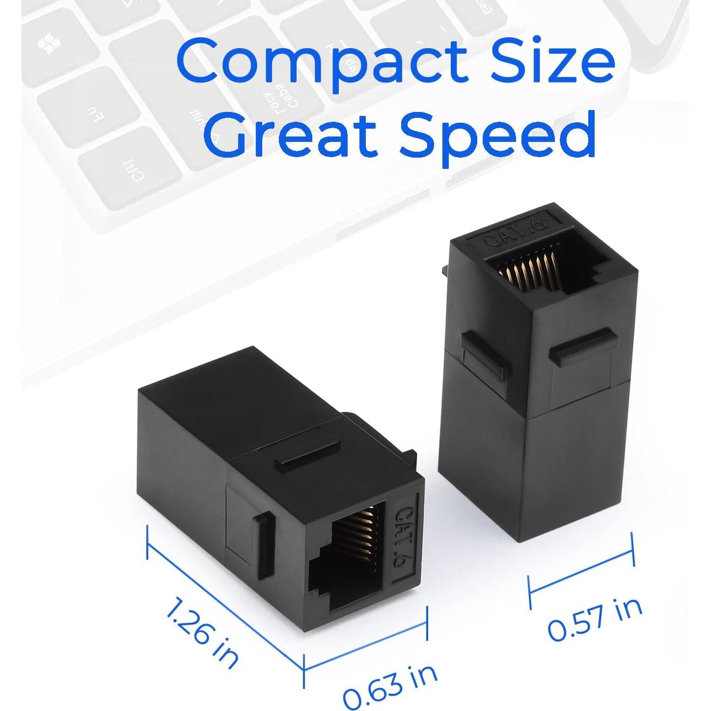 Acoplador RJ45 Rapink Hembra a Hembra Cat6 - Paquete de 25