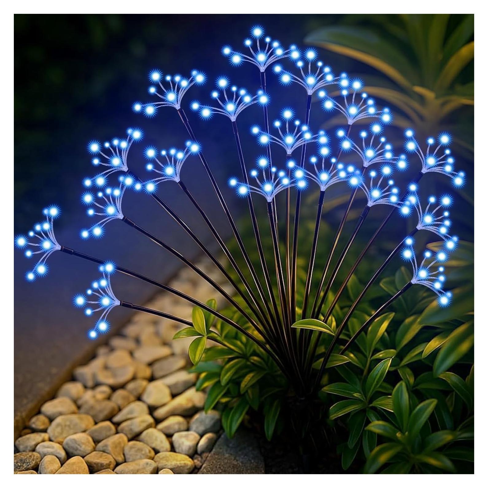 Luces de Jardín Solares YaaFen 2 Paquete Estrella Azul