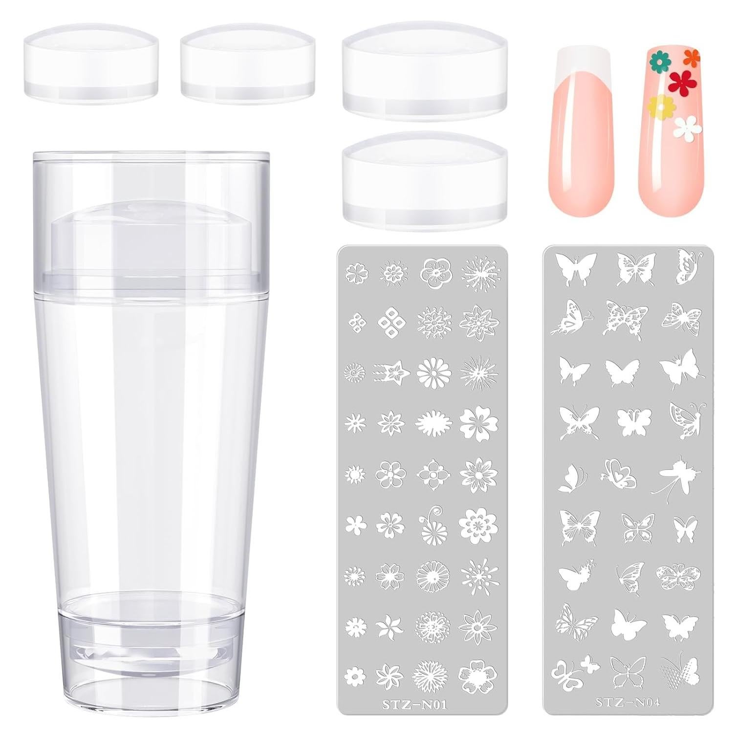 Kit de Estampado de Uñas Subay - 2 Estampadores, 2 Placas, 4 Cabezas