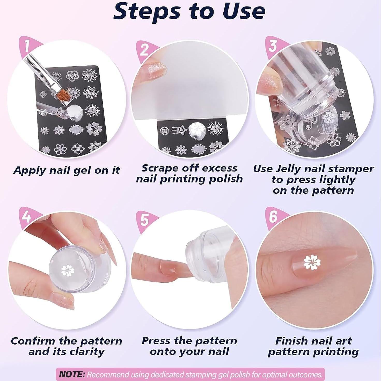 Kit de Estampado de Uñas Subay - 2 Estampadores, 2 Placas, 4 Cabezas