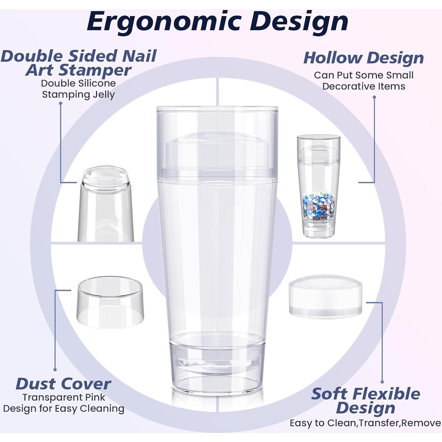 Kit de Estampado de Uñas Subay - 2 Estampadores, 2 Placas, 4 Cabezas