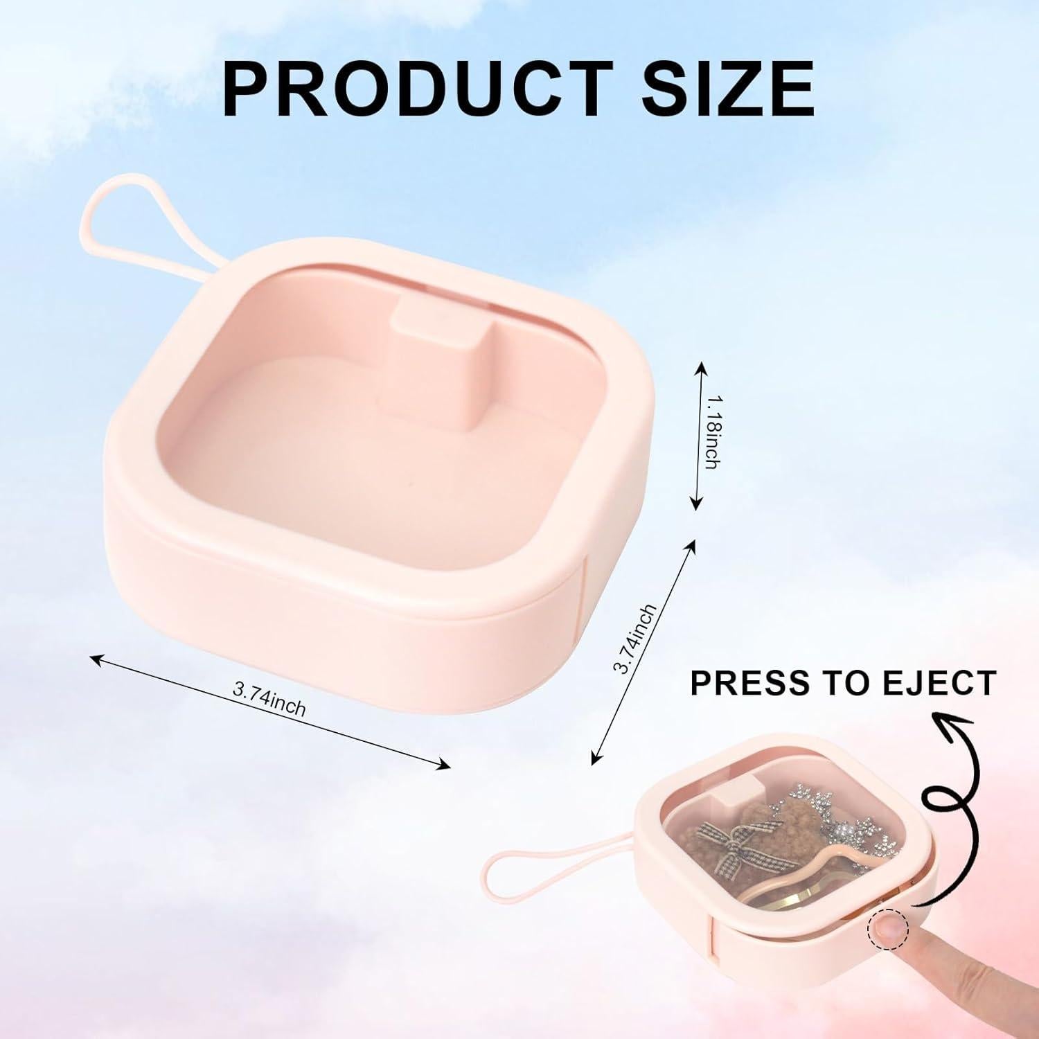 Organizador de Gomas de Pelo Rosa Obsoorth, Compacto y Portátil