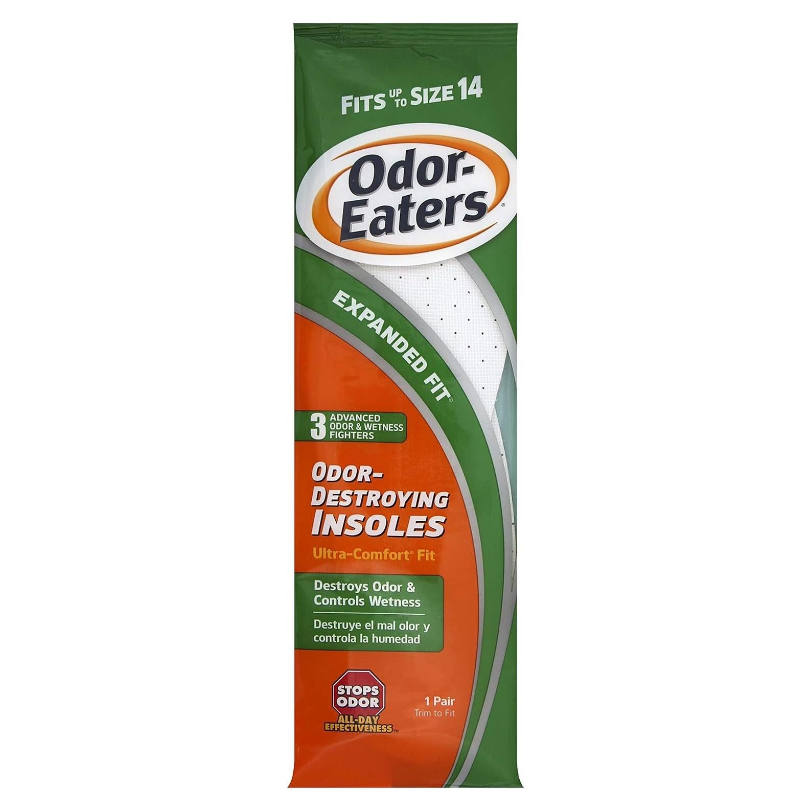 Plantillas Odor-Eaters Ultra Comfort, Talla 14, 1 Par