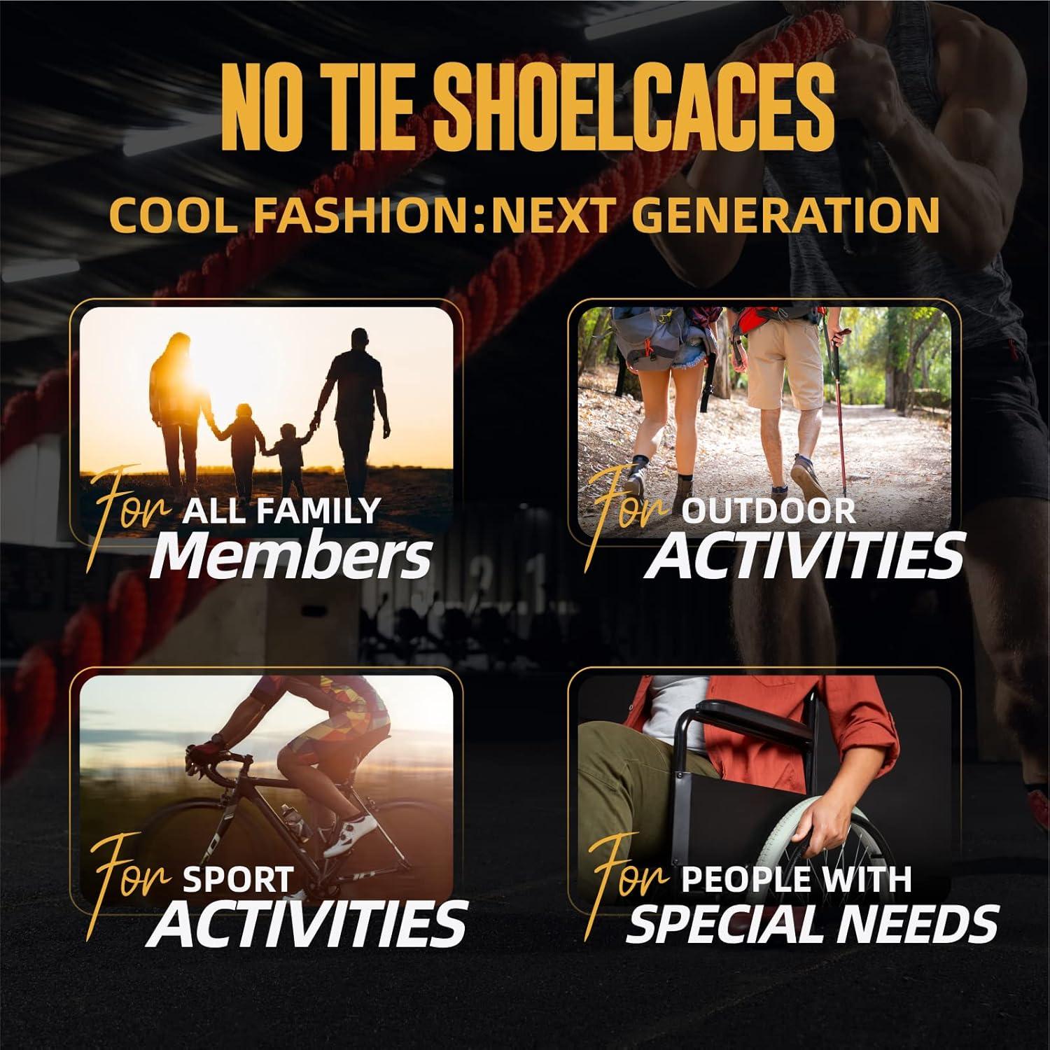 Cordoneras Elásticas Sin Nudos iLiveX - Talla Única para Adultos y Niños