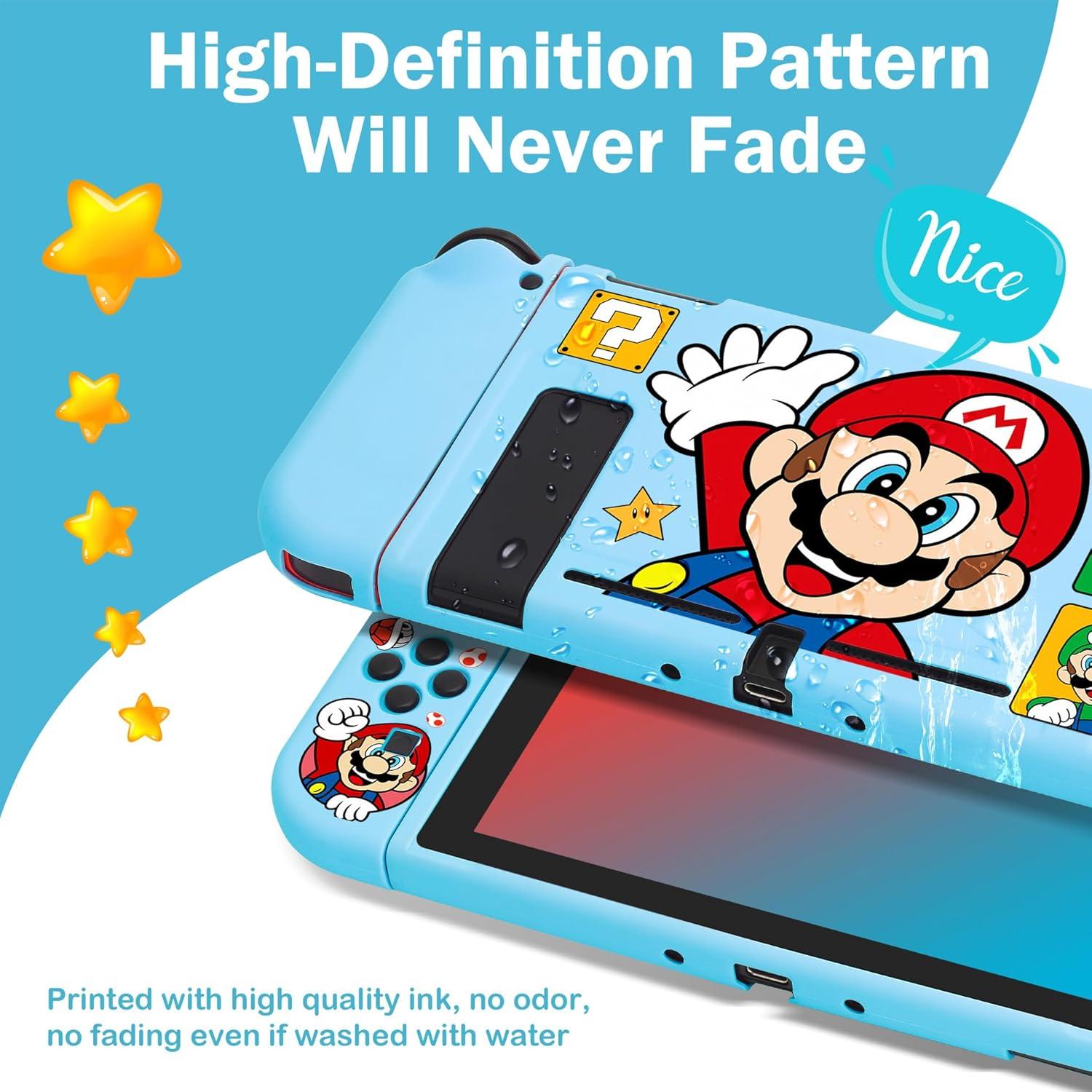 Funda Protectora Kawaii para Nintendo Switch - Xcitifun - Mano Azul
