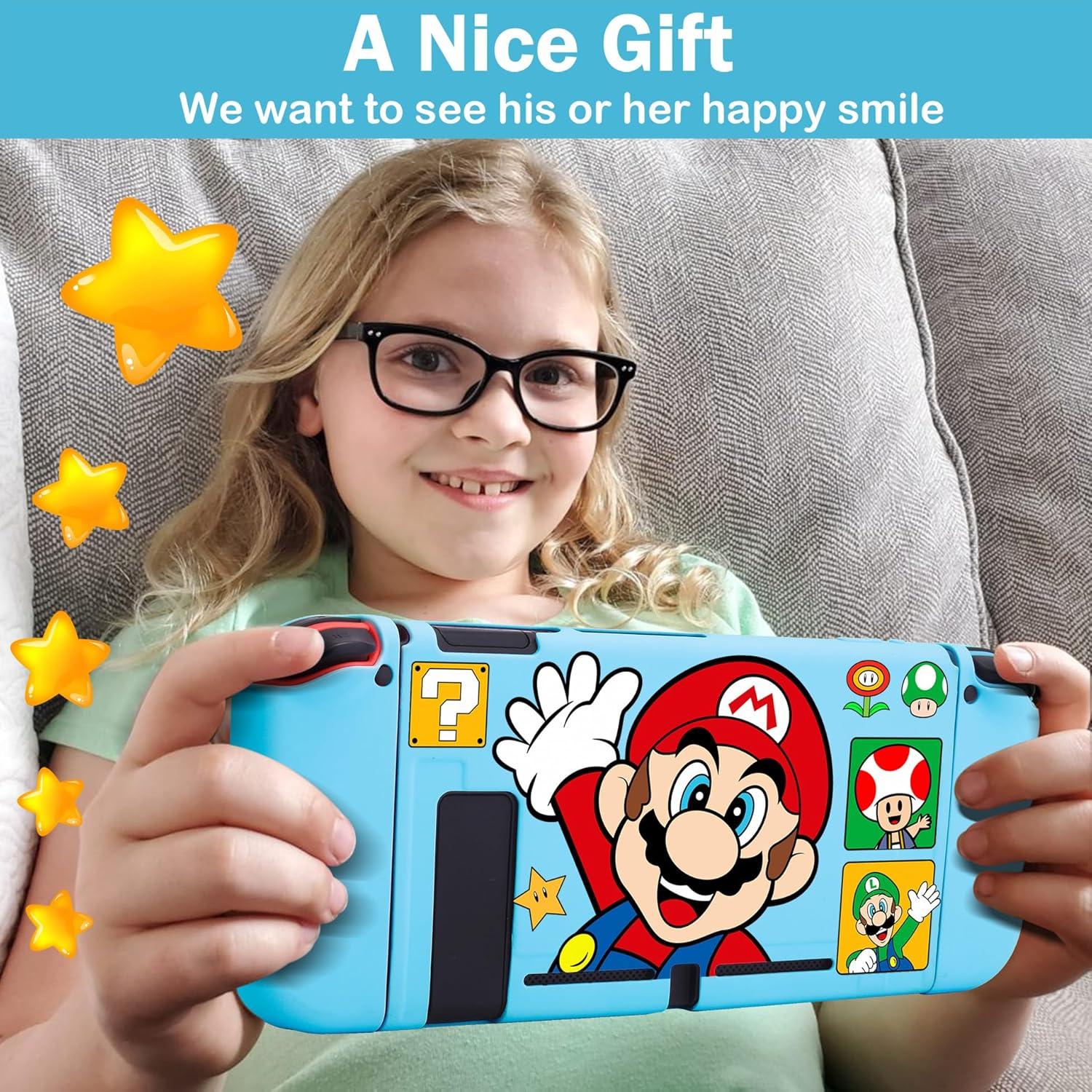 Funda Protectora Kawaii para Nintendo Switch - Xcitifun - Mano Azul