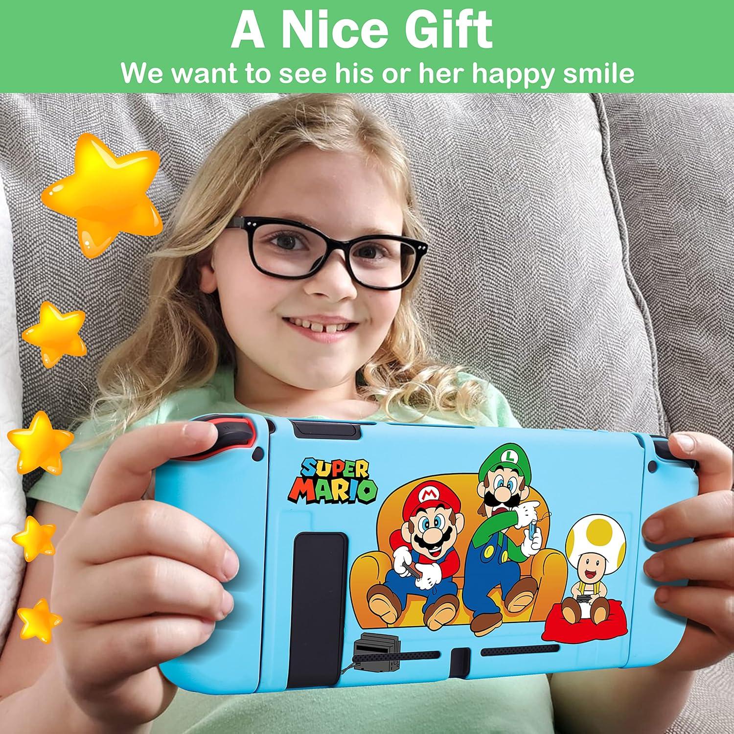 Funda Protectora Kawaii para Nintendo Switch - Sofá Azul