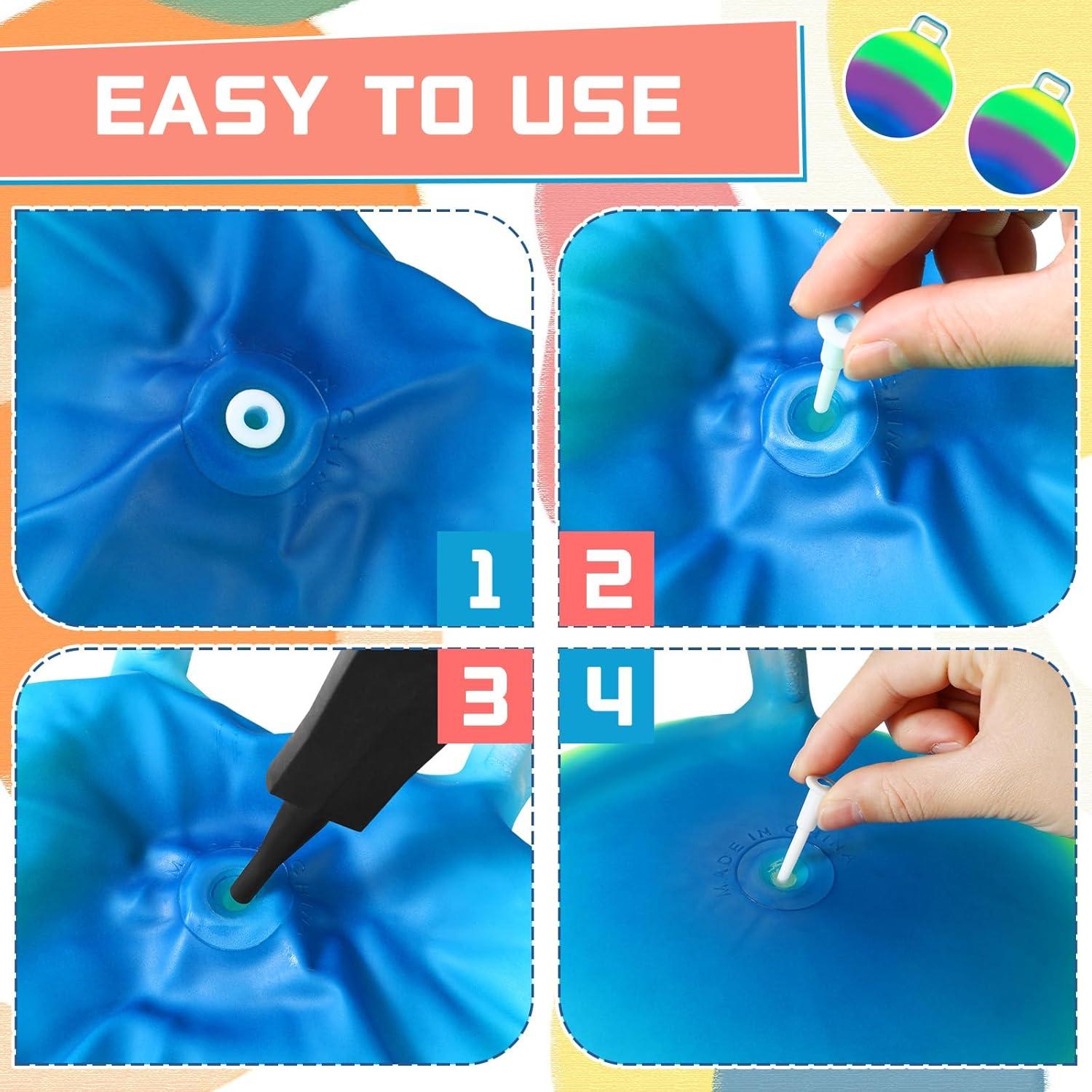 Pelotas Rebotadoras Poen 2 Pcs con Mango y Bomba 45 cm