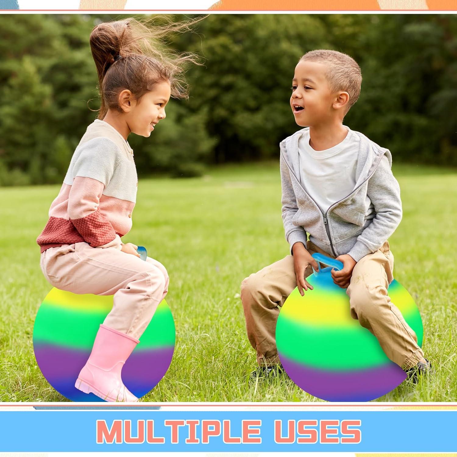 Pelotas Rebotadoras Poen 2 Pcs con Mango y Bomba 45 cm