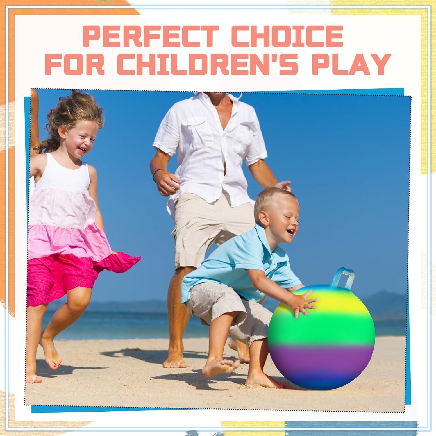 Pelotas Rebotadoras Poen 2 Pcs con Mango y Bomba 45 cm