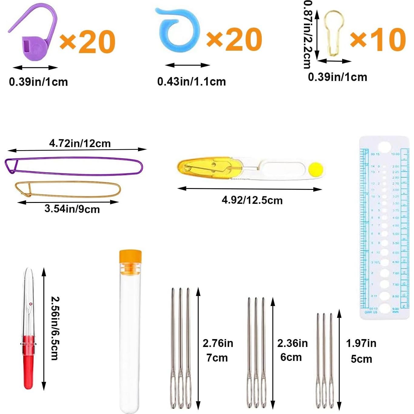 Kit de Crochet Completo Mdoker 100 Piezas Ergonomico