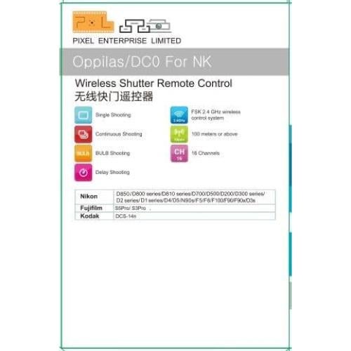 Disparador Remoto Inalámbrico Pixel RW-DC0 para Nikon Z8 Z9 D3 D4 D5 D6