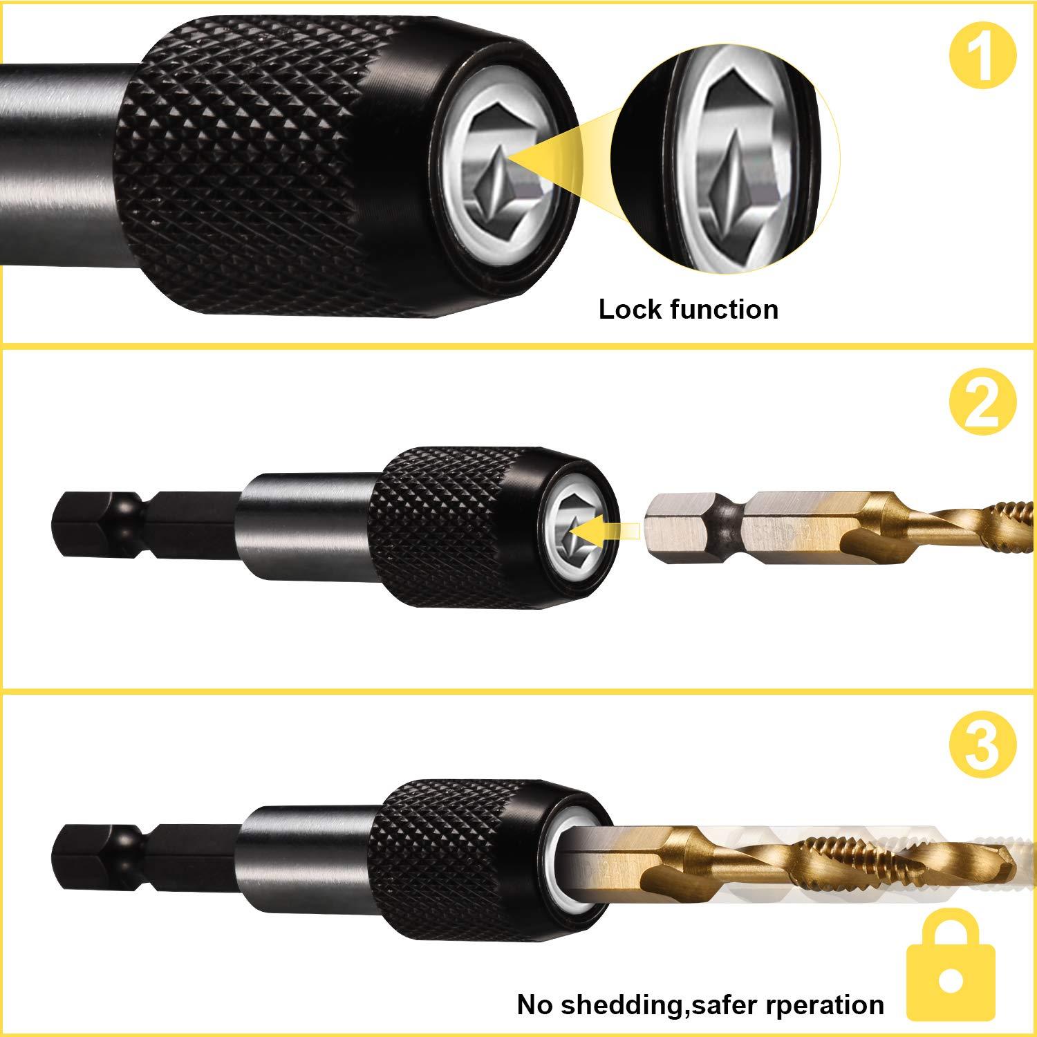 Juego de Brocas y Machos Combinados THINKWORK 13 PCS SAE/Métrico