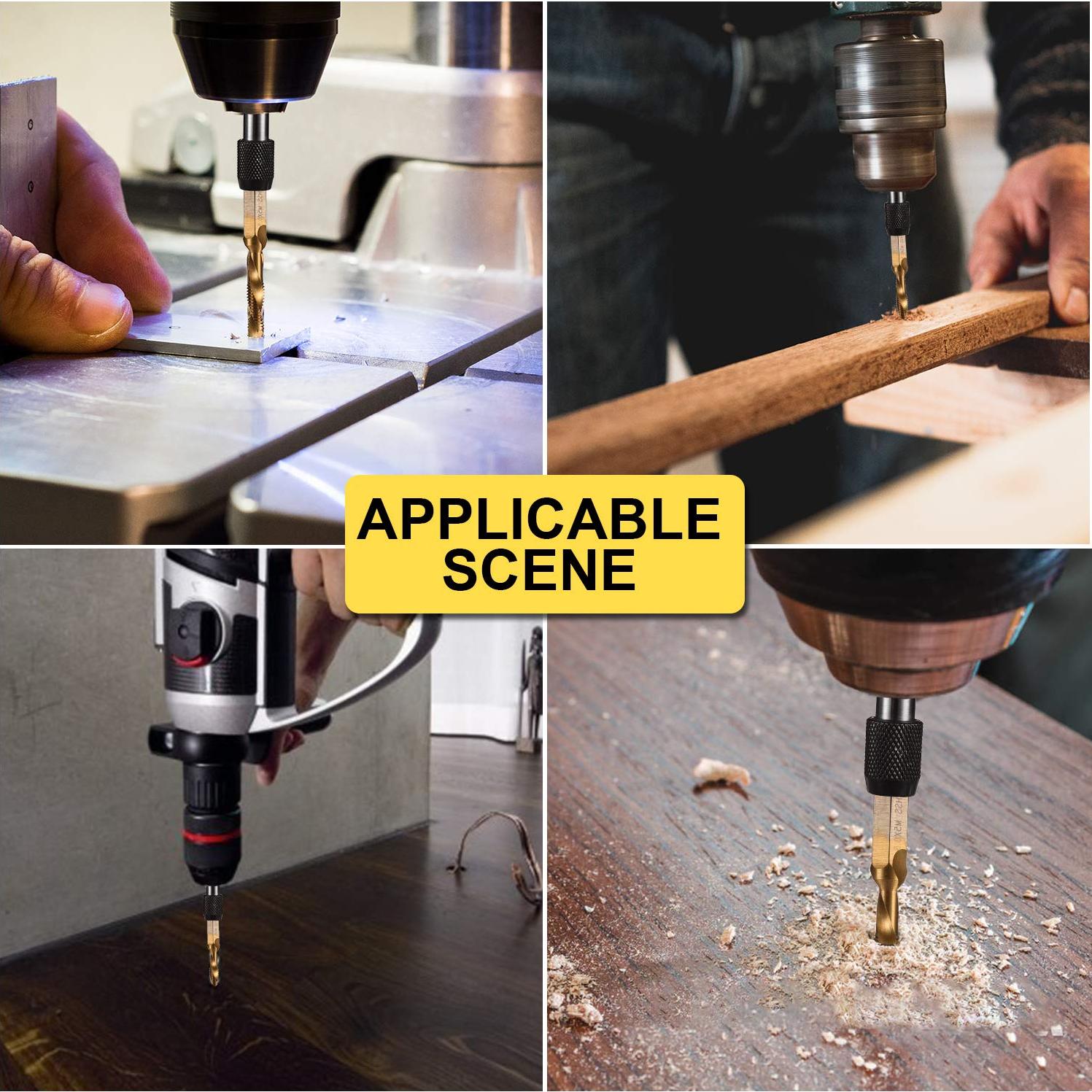 Juego de Brocas y Machos Combinados THINKWORK 13 PCS SAE/Métrico