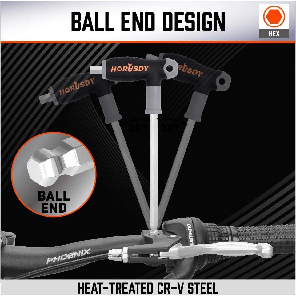 Juego de llaves hexagonales T HORUSDY 18 piezas métrico y SAE