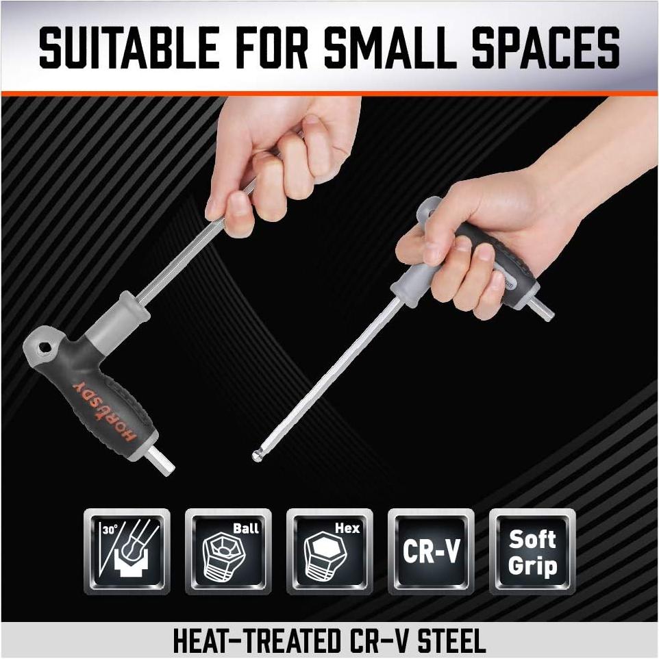 Juego de llaves hexagonales T HORUSDY 18 piezas métrico y SAE