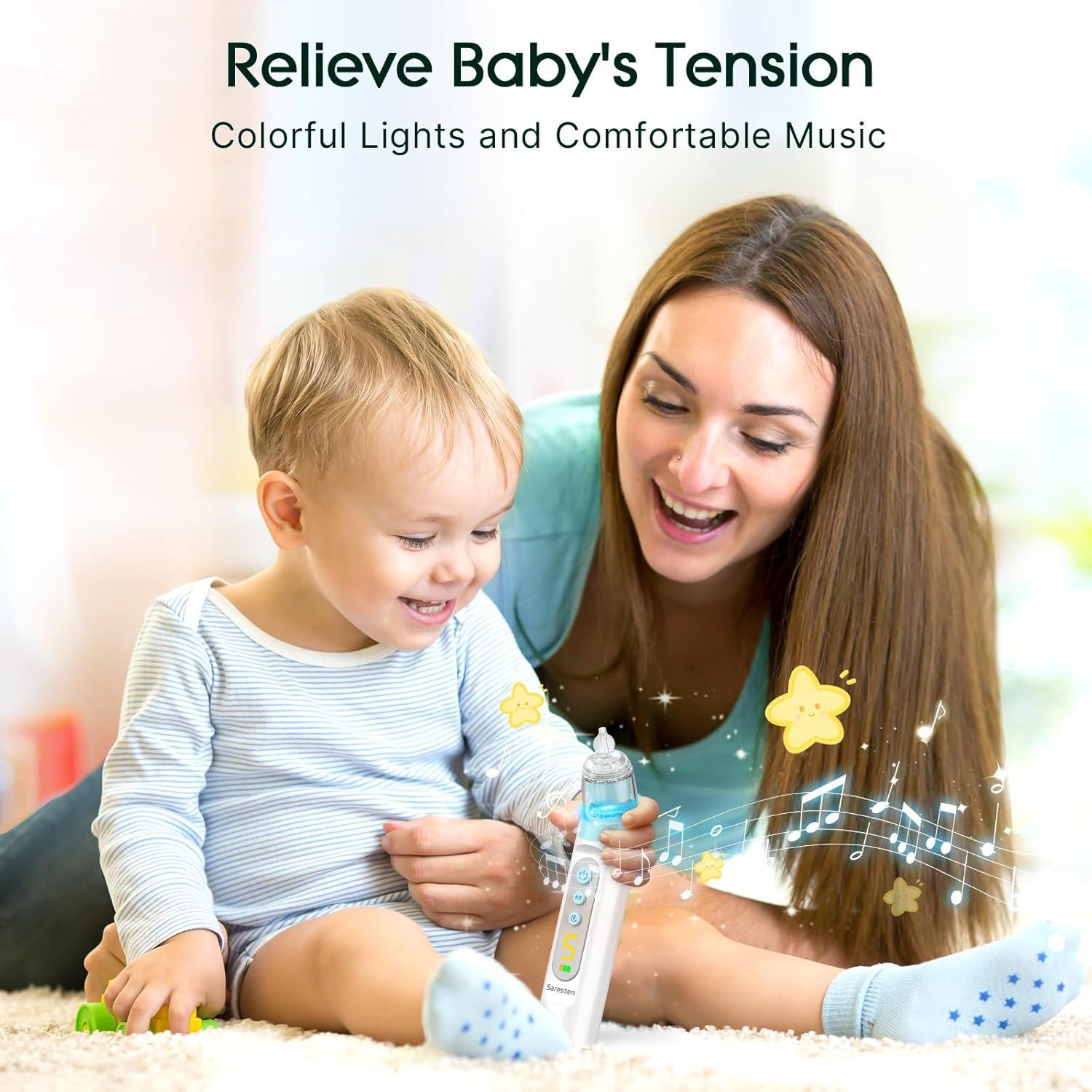 Aspirador Nasal Recargable Saresten SRTX75 Azul con 3 Puntas