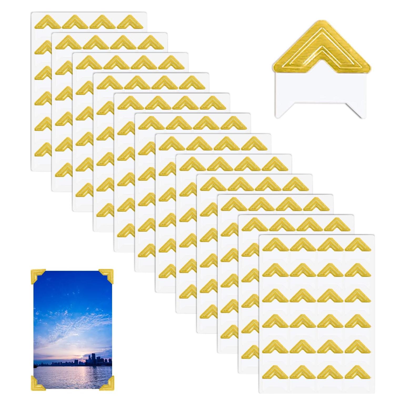 240 Esquinas de Foto Autoadhesivas Doradas Drakenle para Scrapbook