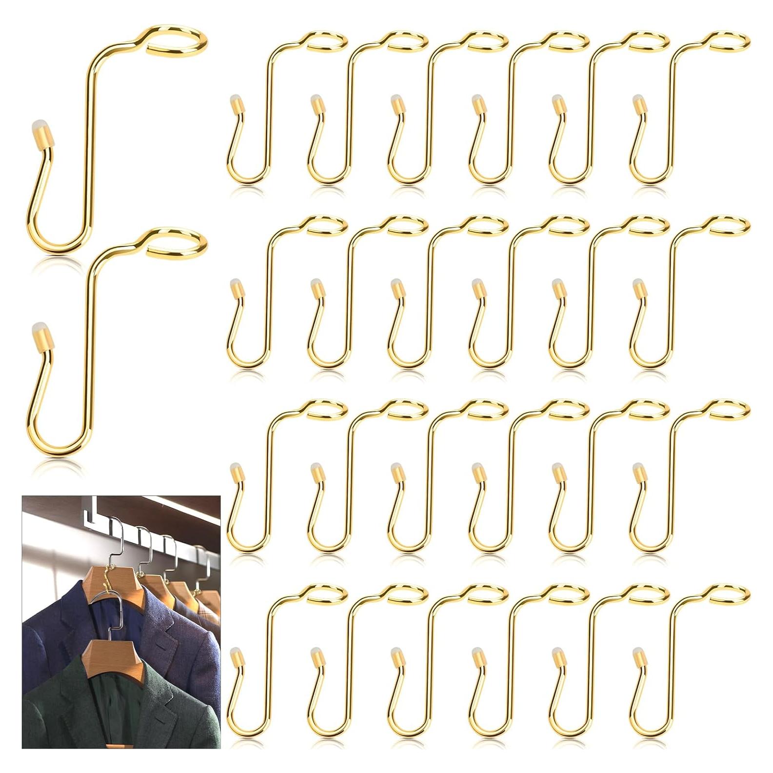 50 Ganchos Conector de Percha Sankoly Oro 8.7 mm Metal