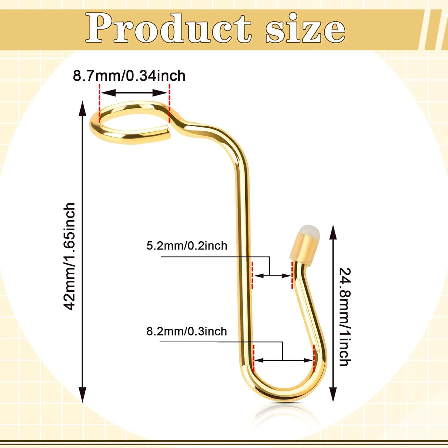 50 Ganchos Conector de Percha Sankoly Oro 8.7 mm Metal