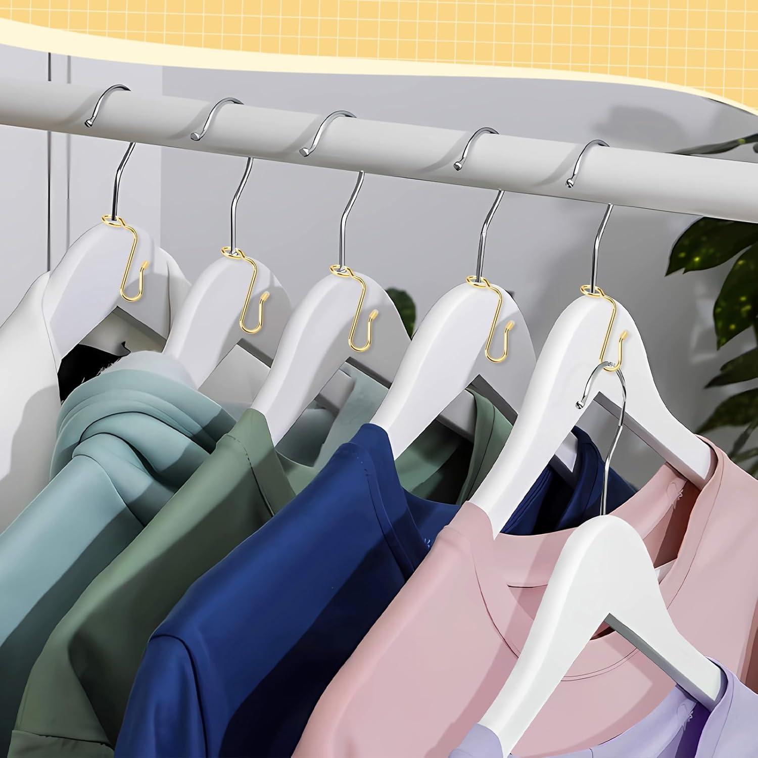 50 Ganchos Conector de Percha Sankoly Oro 8.7 mm Metal