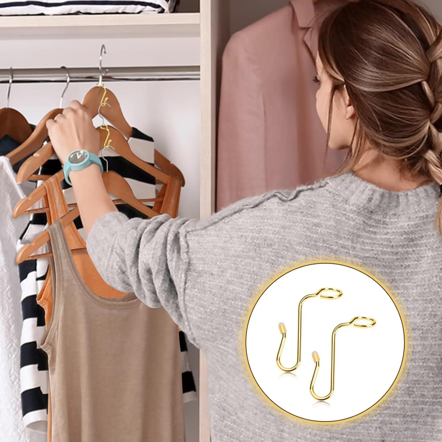 50 Ganchos Conector de Percha Sankoly Oro 8.7 mm Metal