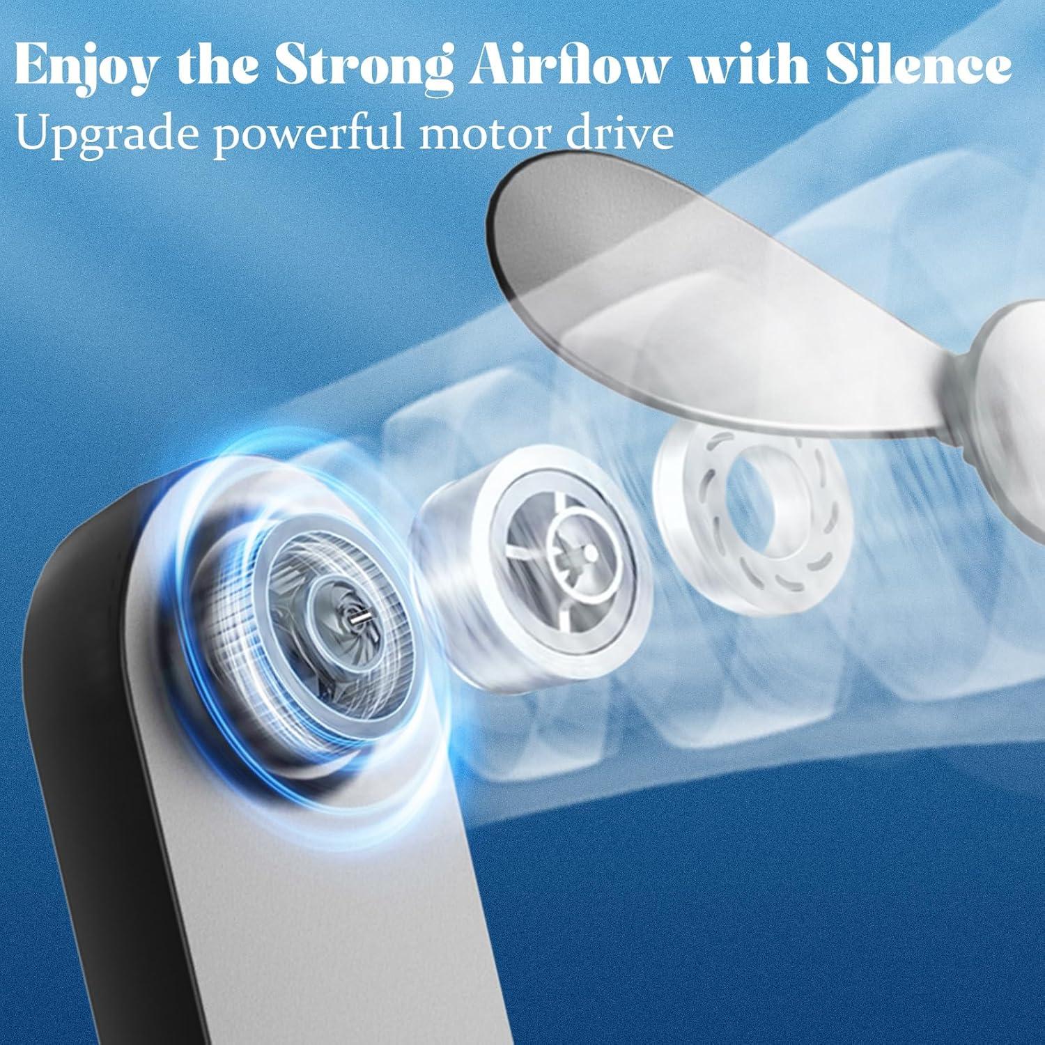 Ventilador Portátil de Mano Lerat A25 Recargable USB Negro