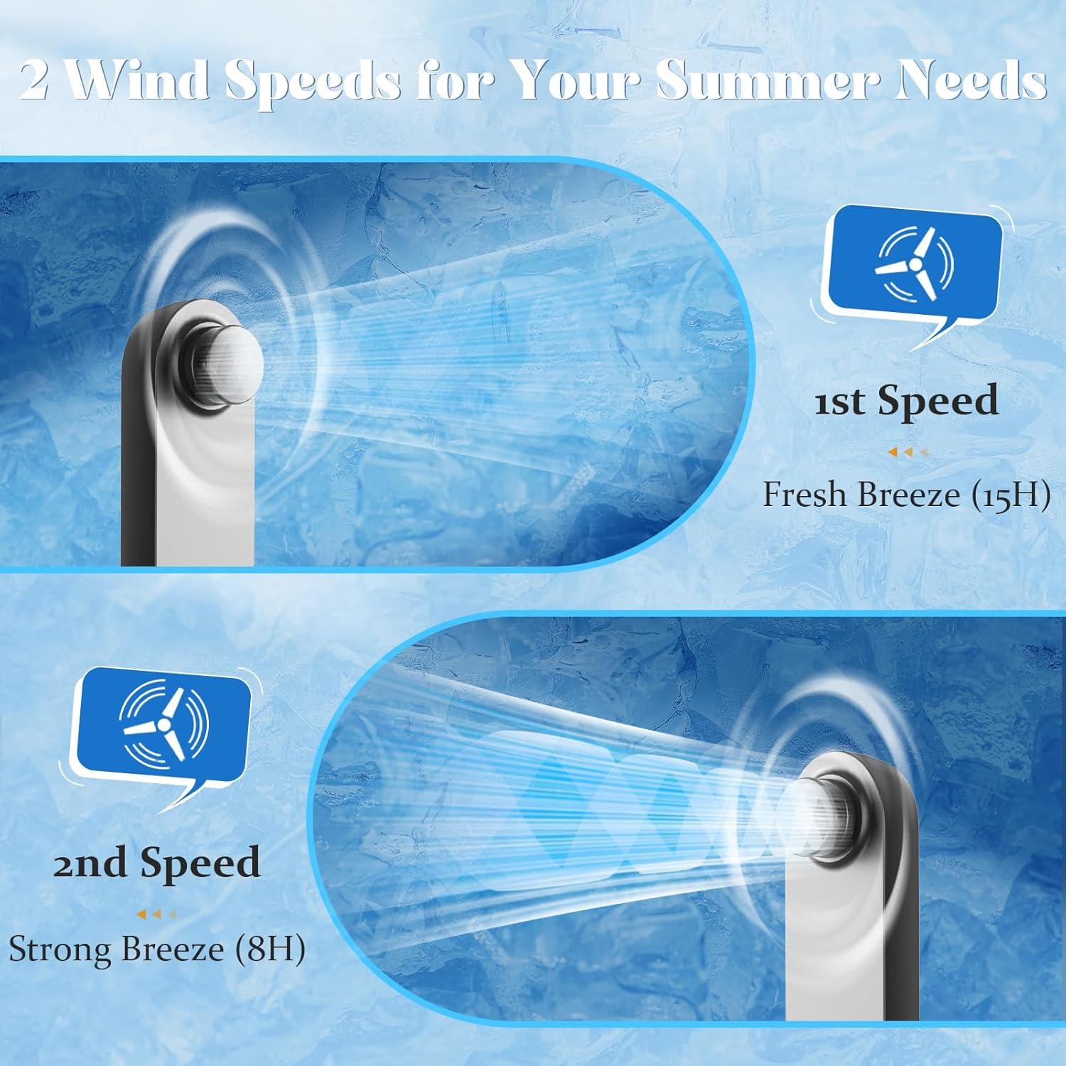 Ventilador Portátil de Mano Lerat A25 Recargable USB Negro