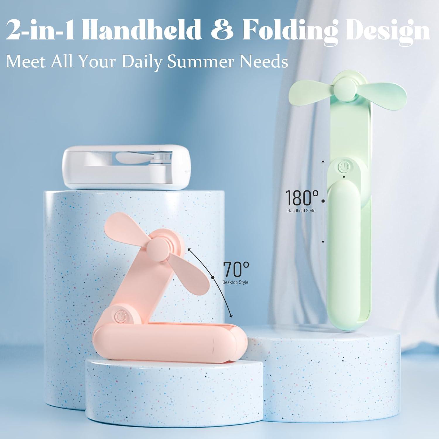 Ventilador Portátil de Mano Lerat A25 Recargable USB Negro