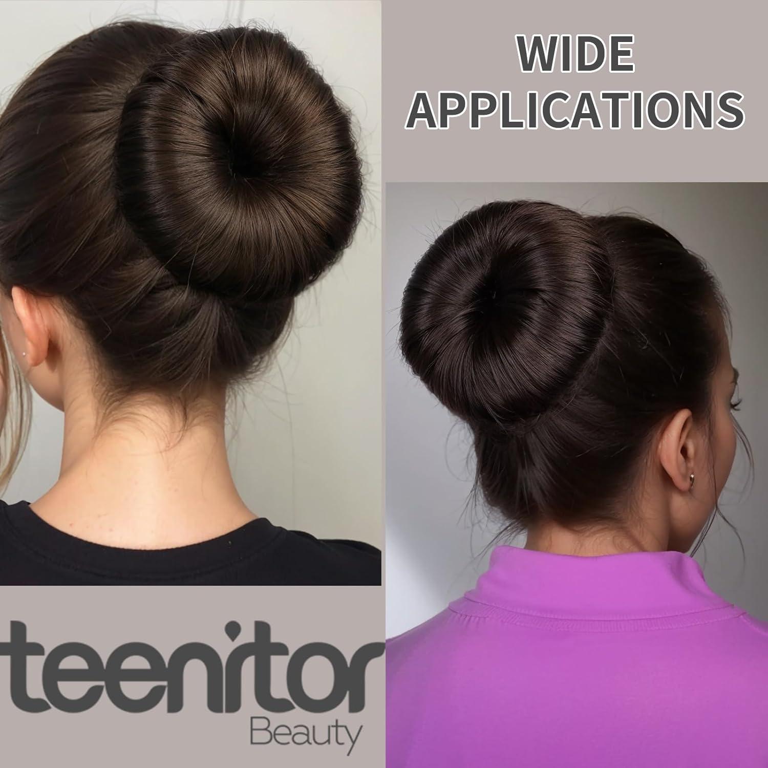 Conjunto de Fabricantes de Moño de Donut Grande Teenitor - 4 Colores