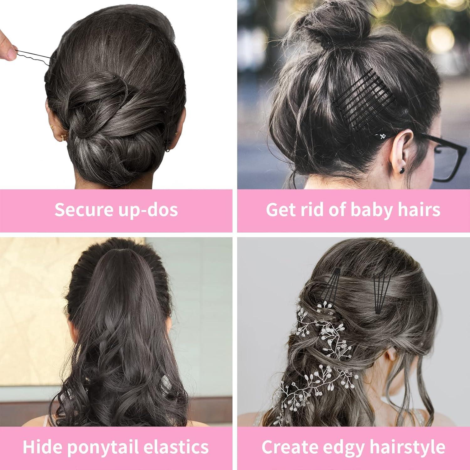 Pinzas Bobby Negras Vaincre - 150 Piezas para Cabello 5.08 cm