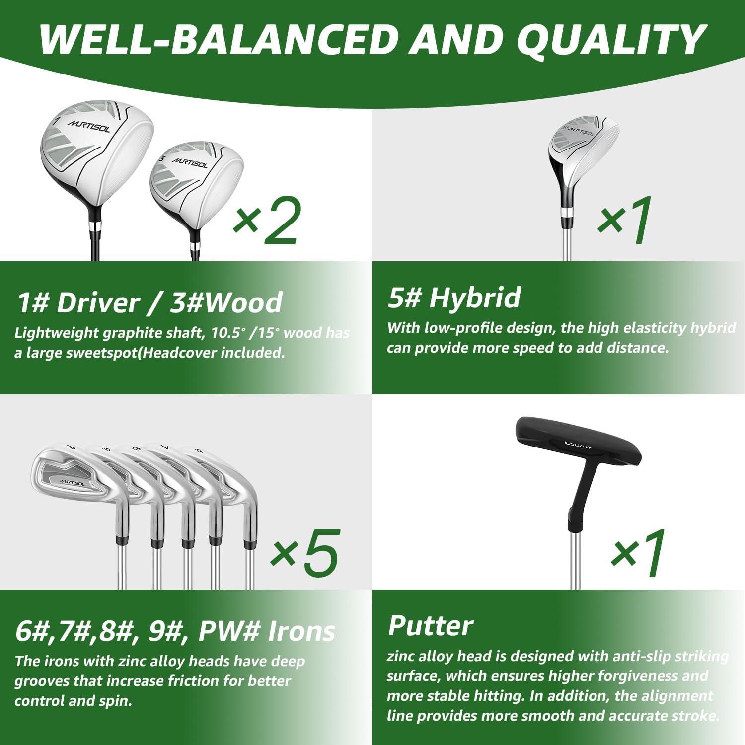 Juego de Golf Completo XDriveMax 10 Piezas Hombre Gris