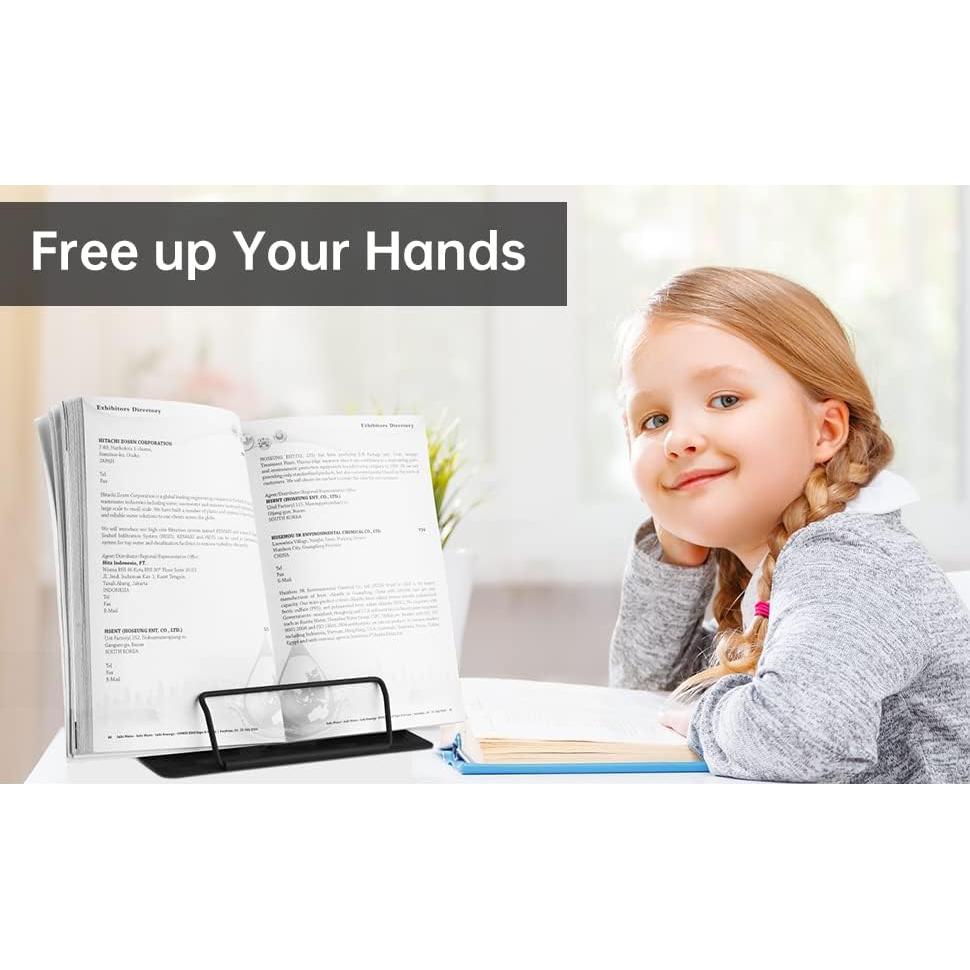 Soporte de Libro Ajustable Honagu para Escritorio Negro