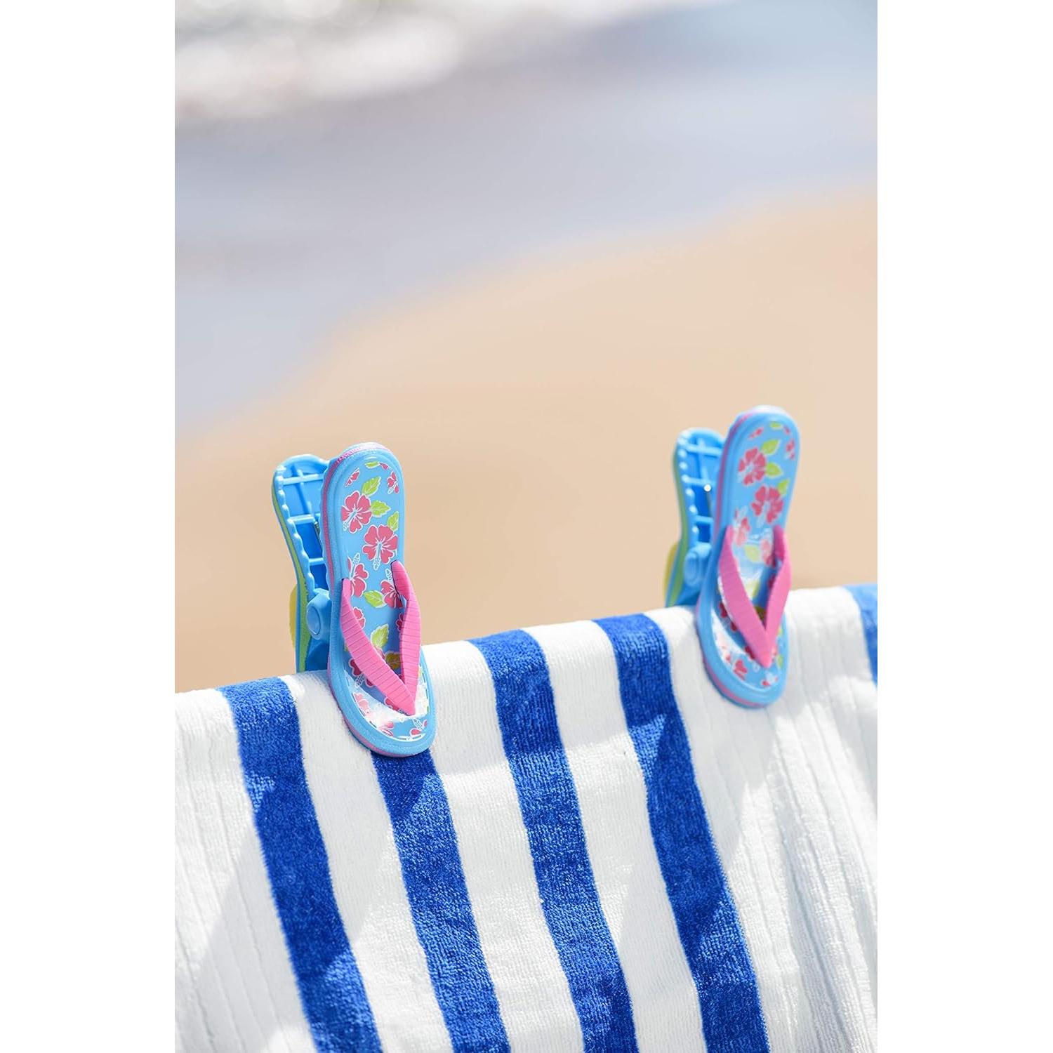 O2COOL Boca Clips - Clips para Toallas de Playa Azul