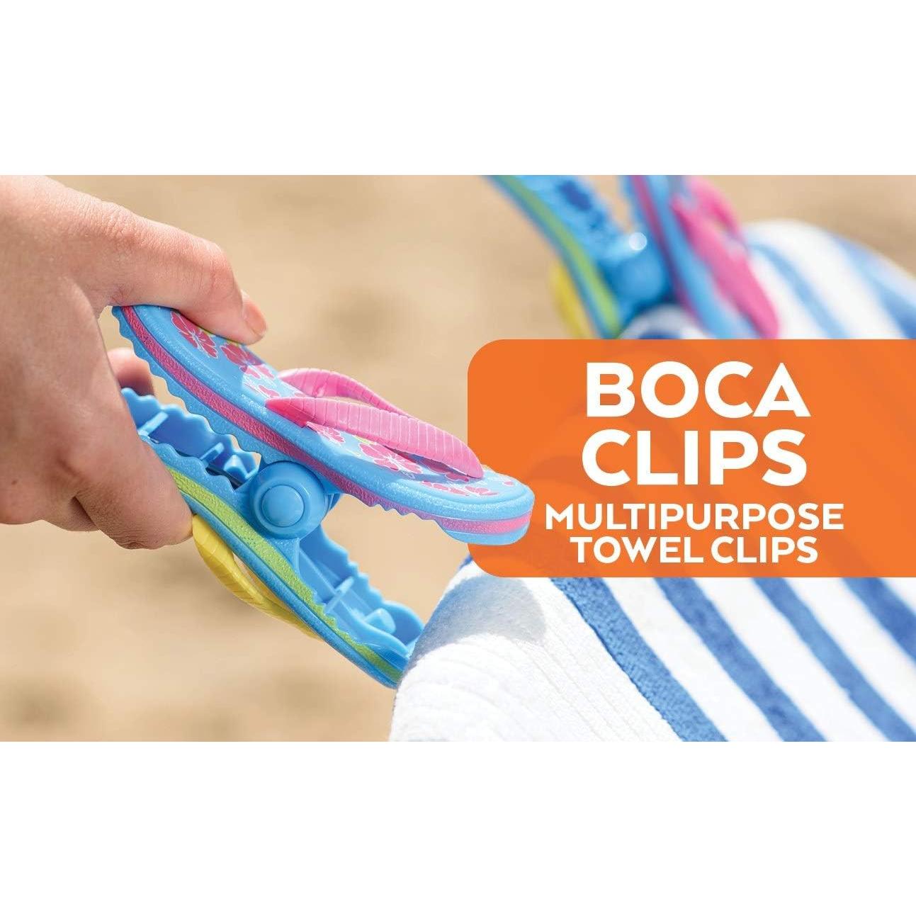 O2COOL Boca Clips - Clips para Toallas de Playa Azul
