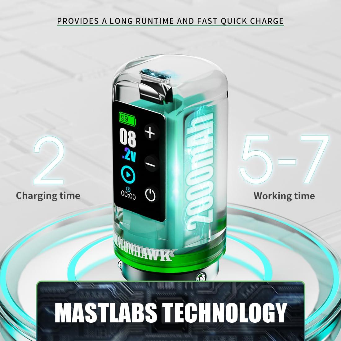 Máquina de Tatuaje Inalámbrica Dragonhawk L3 140mm 233g