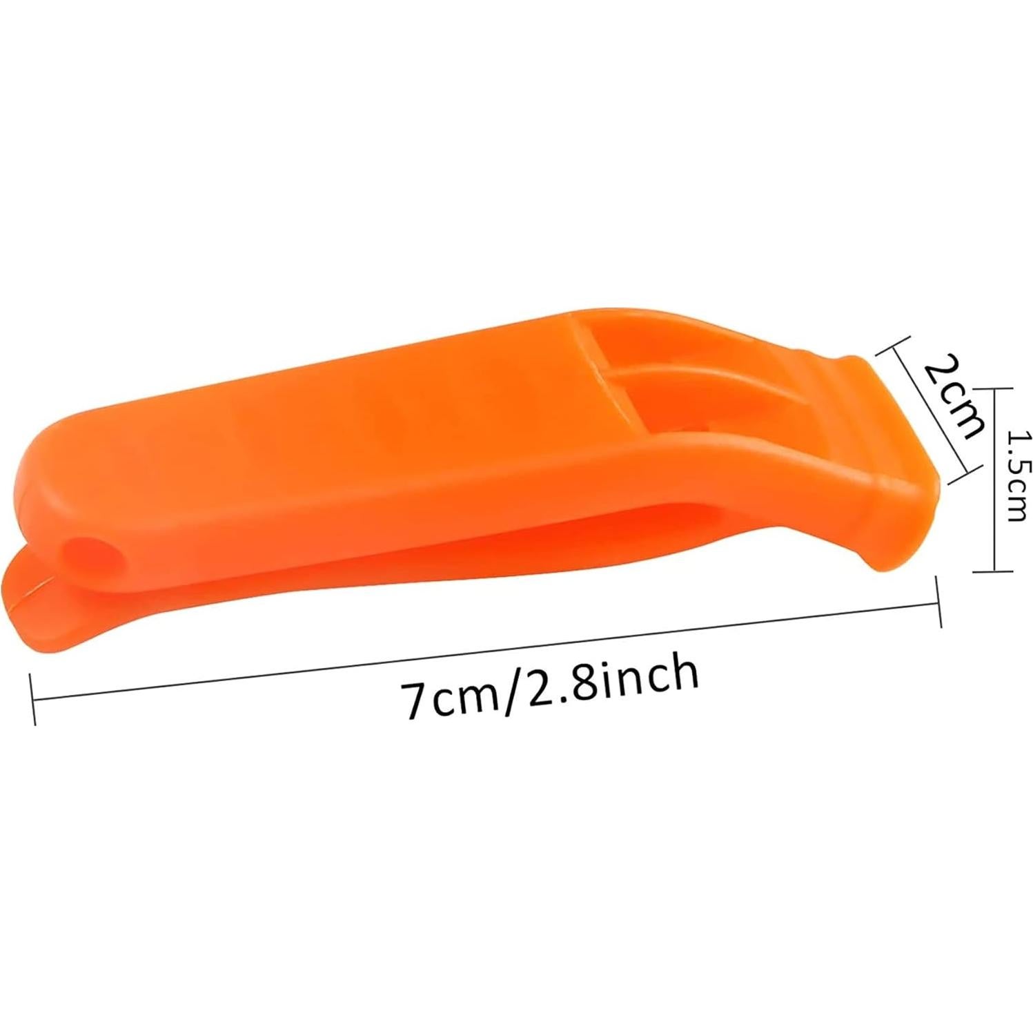 Juego de 20 Silbatos de Seguridad AUGSUN Naranja con Cordón