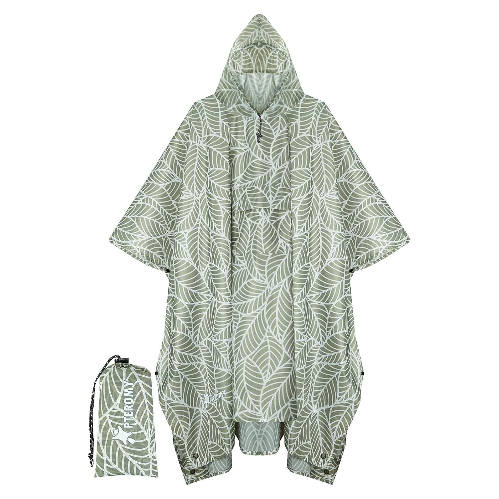 Poncho de Lluvia PTEROMY Impermeable Unisex para Adultos